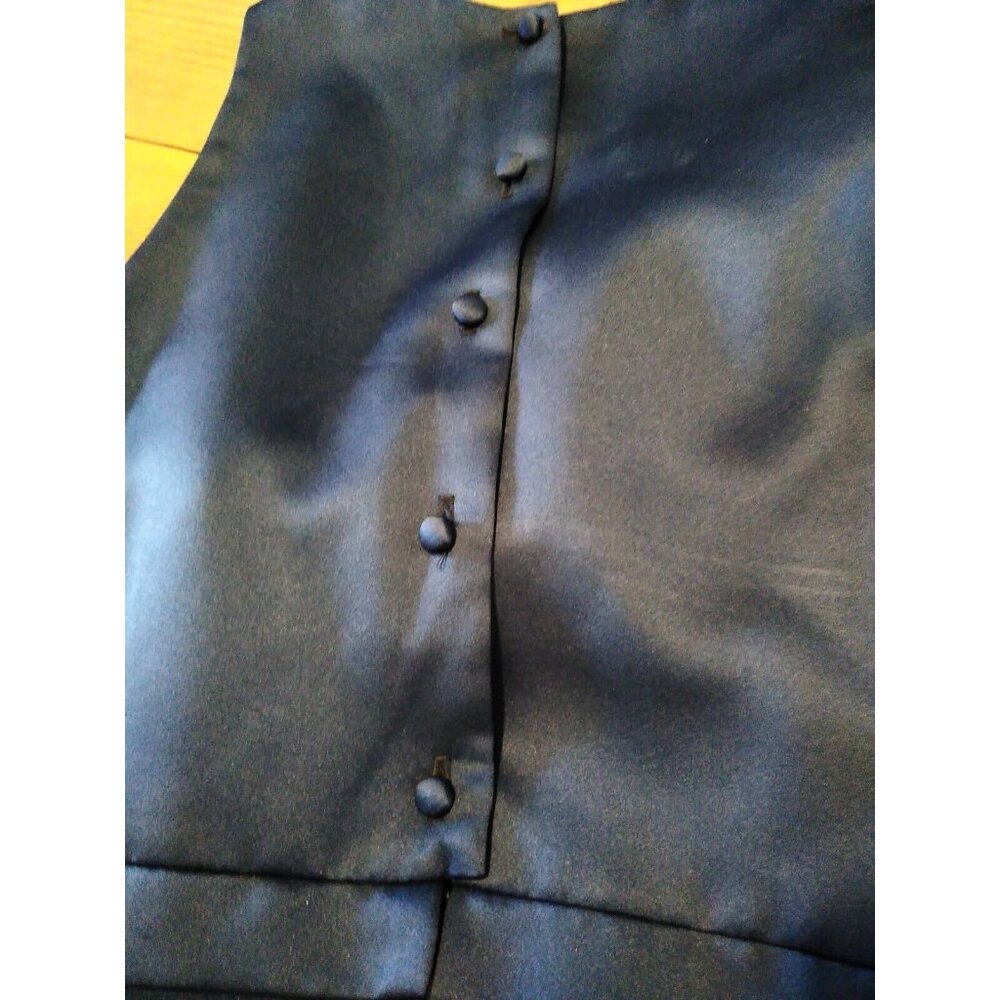 Scott McClintock Women 12 Formal Dress Prom Dark Blue Sleeveless Maxi Bridesmaid - Picture 6 of 8
